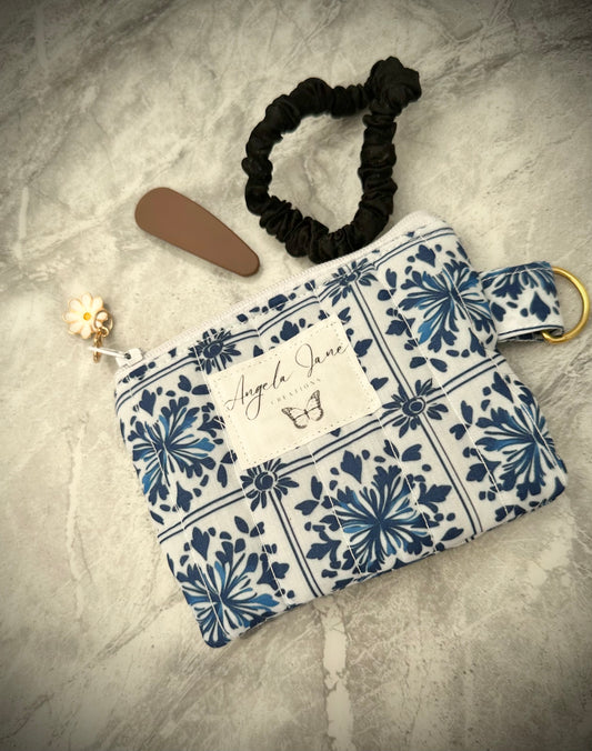 Blue Tile. Coin purse. (😄. Uk. FREE DELIVERY)