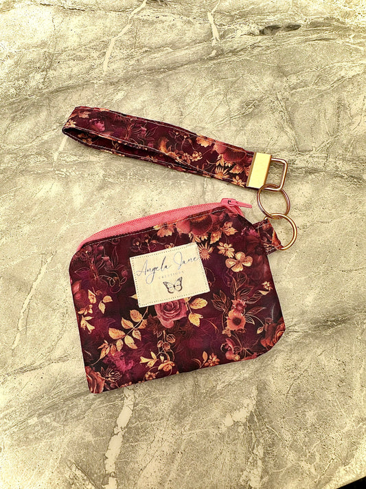 Purple Floral. Wristlet. (π. Uk. FREE DELIVERY)