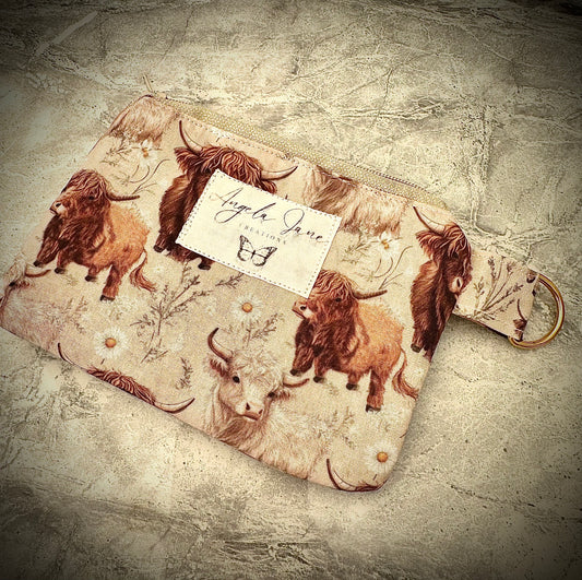 Highland Cow. Coin Purse.             (😄. Uk. FREE DELIVERY)