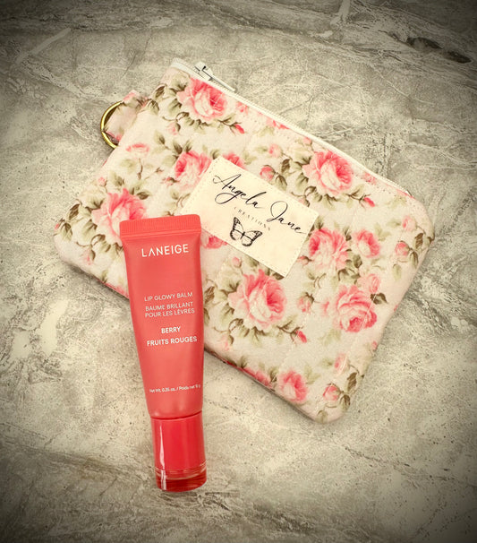 Peach Roses. Coin purse. (Free UK Delivery)